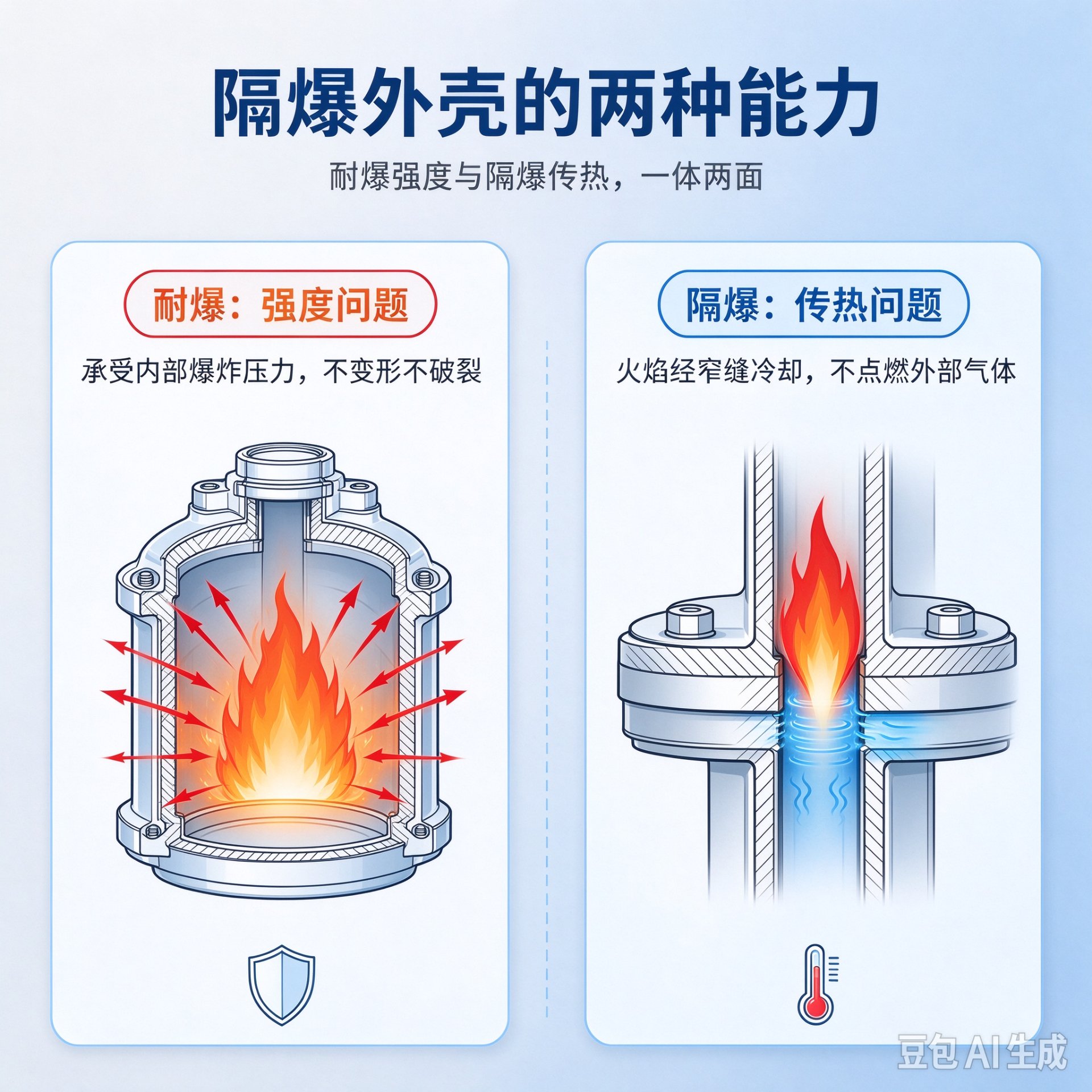 隔爆外壳的两种能力