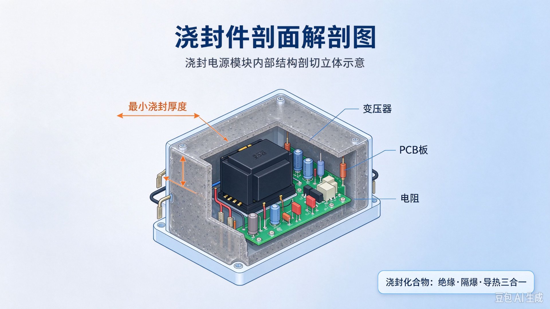 浇封件剖面解剖图