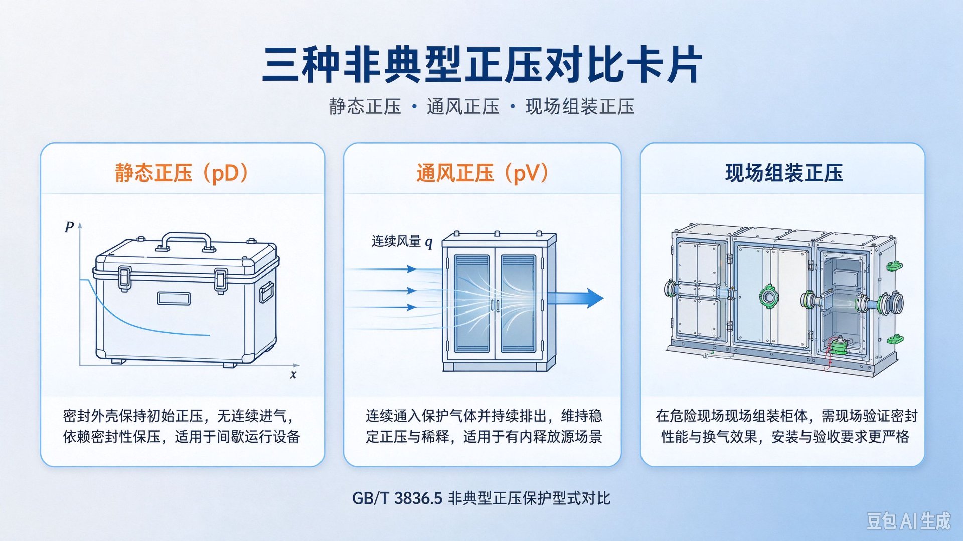 三种非典型正压的对比卡片