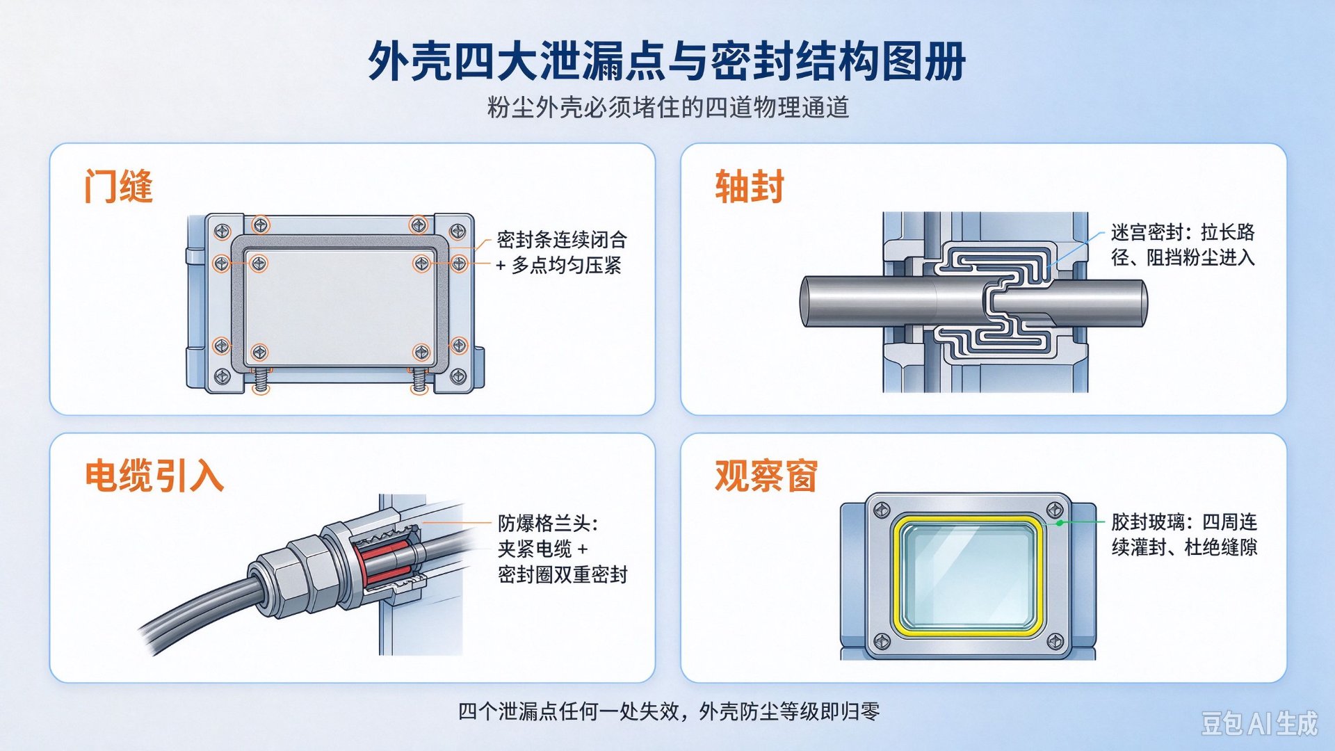 外壳四大泄漏点与密封结构图册